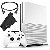 Zeust Xbox One S 512GB Console Bundle - Includes the Xbox One S 500 GB Console White, 1 Wireless Controller, HDMI Cable, and Microfiber Cloth - Compact Digital Gaming Kit (Renewed)