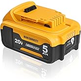 Replacement for Dewalt 20V 5000mAh Battery 20V Max Battery Compatible with DCB206 DCB200 DCB201 DCB204 20 Volt Lithium-Ion MA