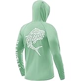 Palmyth Fishing Hoodie for Men Long Sleeve Sun Protection Shirts UPF 50+ Hooded with Neck Gaiter