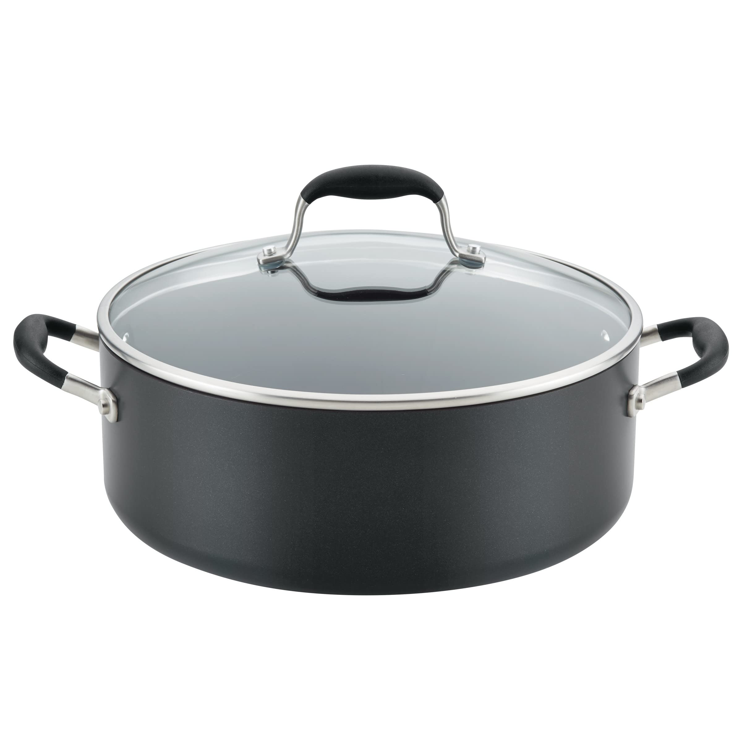 Photo 1 of Anolon Advanced Home Hard-Anodized Nonstick Wide Stock Pot/Stockpot (7.5-Quart, Onyx)