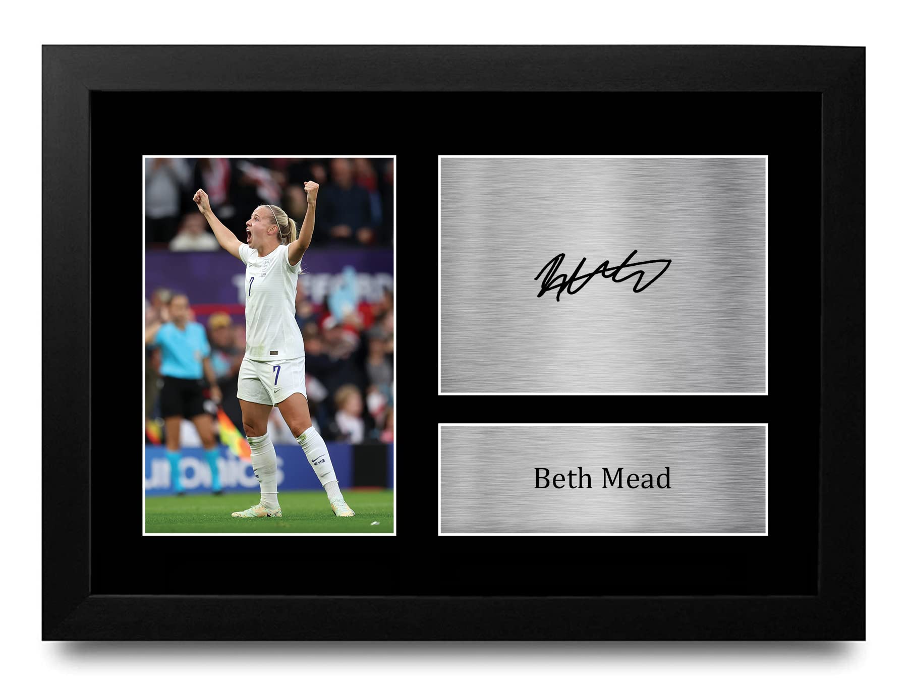 HWC Trading FR A4 Beth Mead Womens England Gifts Printed Signed Autograph Picture for Football Fans and Supporters - A4 Framed
