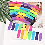 DDSHUN 980 Pcs Colored Sticky Notes Flags 7 Color Index Tabs Neon Transparent view 5