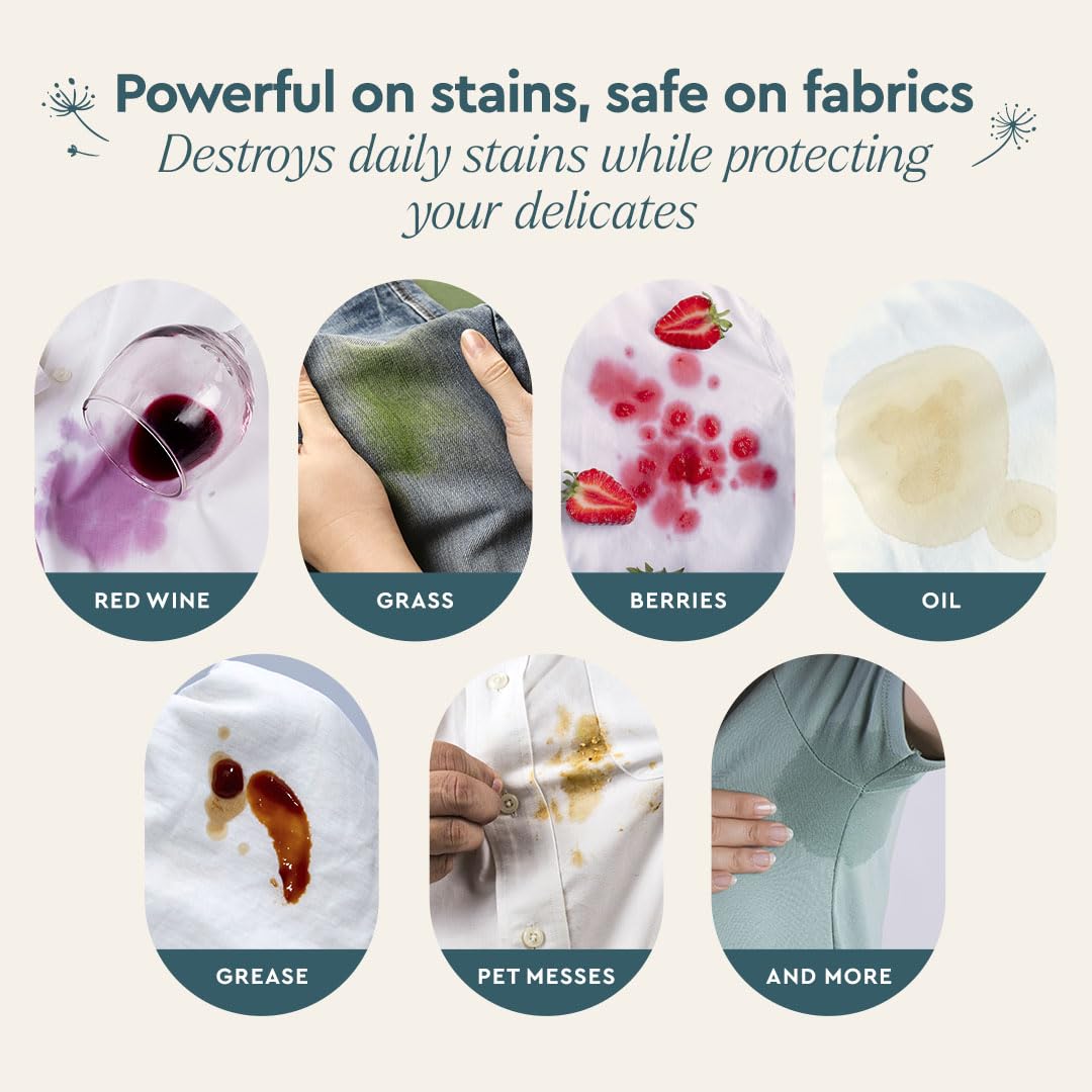 Puracy Stain Remover Spray, Natural Based Travel and Laundry Stain Cleaner for Clothes, Baby Essentials, Kids Stains, Oil and Fabric Spot Cleaner (Unscented, 12 oz)