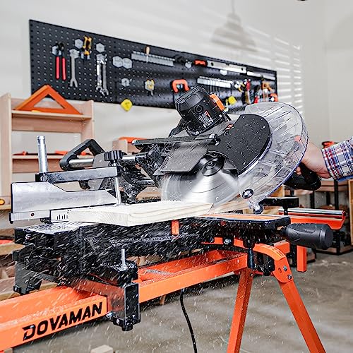 DOVAMAN DMS03A Miter Saw, 12 inch Dual Bevel Compound Miter Saw, 15A