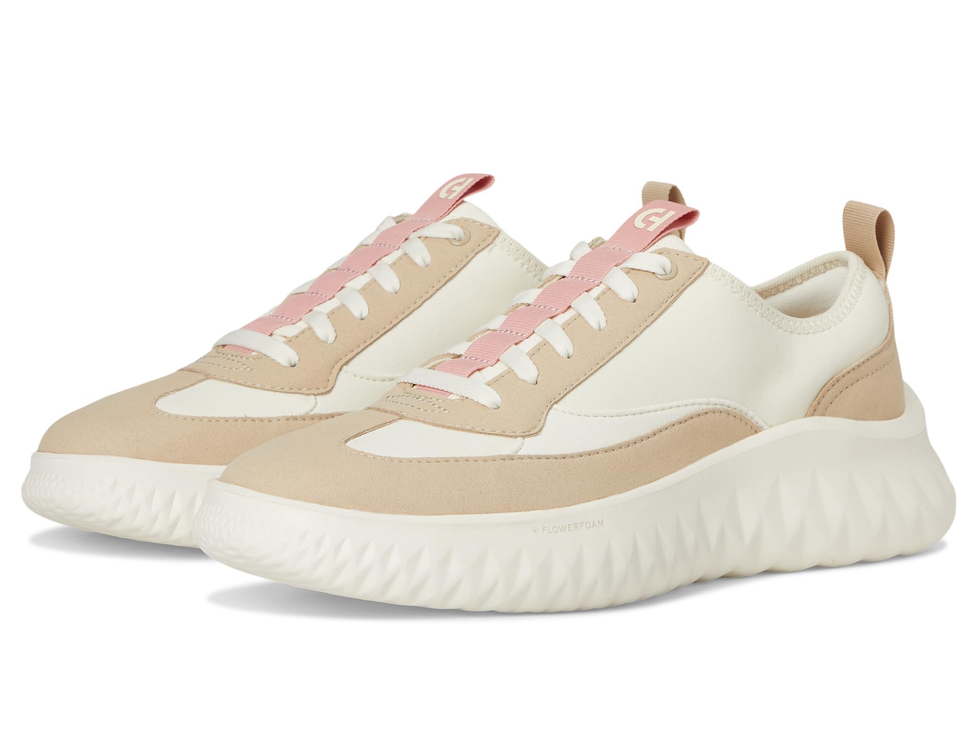 Cole Haan Women’s Generation Zerogrand 2 T-Toe Sneakers, Ivory/Sesame/Zephr, 9-C US