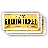 (3 Pcs) Golden Ticket Sticker Sarcastic Motivational Sayings Humorous Quote Vinyl Decal for Kindle Laptop Water Bottle Phone Hard Hat Sticker 3 inch