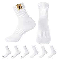 MUQU Mens White Quarter Socks - Thin Athletic