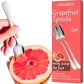 Grapefruit Spoons &ndash; Serrated Edge 304 Stainless Steel Spoon - 2PK | Easily Cut Citrus Fruits - Dishwasher Safe - Polished Mirror Finish