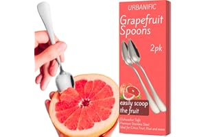 Grapefruit Spoons – Serrated Edge Stainless Steel Spoons to Easily Cut Citrus Fruits like Grapefruit, Oranges & Kiwi – Polish