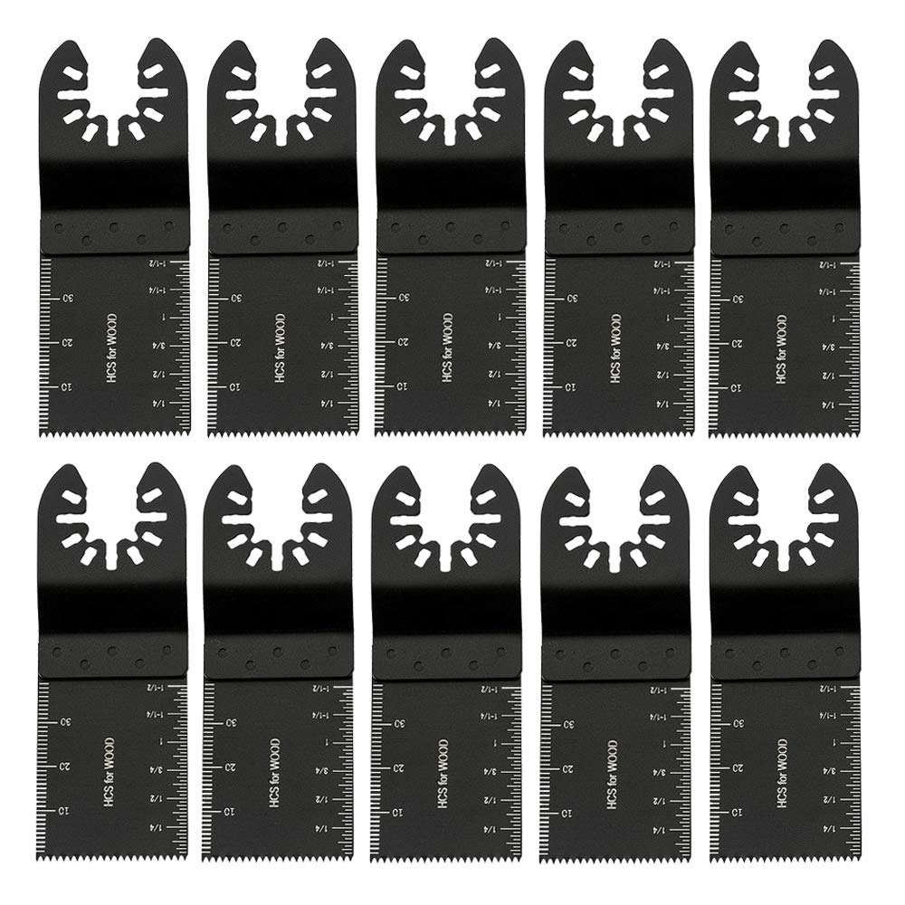 Oscillating Saw Blades Kit Wood Metal Cutting Universal Saw Blade Multi Tool Accessories for Cutting Wood Plastic (10pcs)