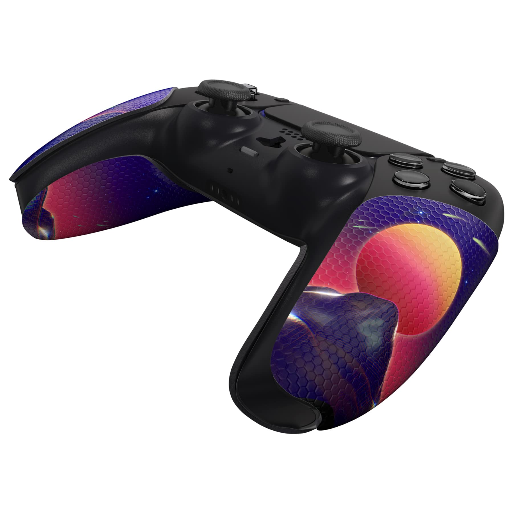 eXtremeRate PlayVital Anti-Skid Sweat-Absorbent Controller Grip for ps5 Controller, Professional Textured Soft Rubber Pads Handle Grips for ps5 Controller - The Cyber Moon