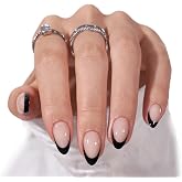 BTArtbox Halloween Press On Nails, French Tip Almond Nails, 32 Pcs Full Kit | Short Glue On Nails, Up to 4 Weeks of Wear, 10-Minute Application, Natural Salon Look, 16 Sizes for Various Nail Beds