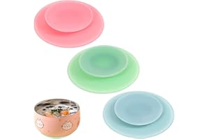 NOLITOY 3Pcs Double Sided Suction Cups, Portable Plate Suckers Non-Slip Silicone Utensil Rest Sucker Pads for Fixing Tableware