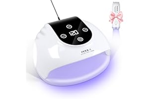 NXJ INFILILA 268W UV LED Nail Lamp, Faster UV Light for Gel Nails, Professional Flash Cure Gel Nail Lamp with 66Pcs Lamp Beads,Compatible with All Gel Types for Home Salon Nail Art Tools …