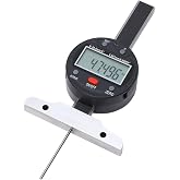 Electronic Depth Gauge 0-50.8mm/0-2in Micrometer with LCD Display and USB Data Transfer, High Precision Stainless Steel Digital Depth Measuring Tool