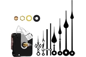 DEEWISH Large Wall Clock 12888 Movement Replacement, I Shaft High Torque Clock Parts, Quartz Clock Mechanism Battery Operated, Giant Wall Clock Motor Repair DIY(DW-12888-I, with 4 Packs Clock Hands)