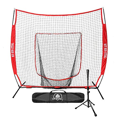 Hit Run Steal Heavy Duty Softball & Baseball Net with Carrying Bag, and