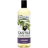 Vermont Castile Soap Lavender, Gentle Liquid Soap for Sensitive Skin & Natural Body Wash, Organic Hair Shampoo for Oily Hair, Aloe Castile for Men & Women - 16 Oz