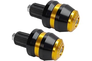 JCSUMRID 22mm 7/8'' Motorcycle Bar End Plug Sliders Universal Handlebar Grips Bar Ends Caps Replacement for Honda Yamaha Suzi