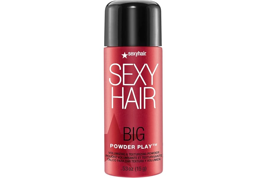 SexyHair Big Powder Play Volumizing & Texturizing Powder, 0.53 Oz | Colorless on Hair | Fragrance Free | Instant Lift