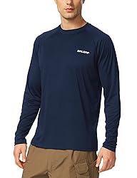 BALEAF Men's Rash Guard Shirts Fishing Long Sleeve