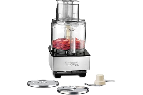 Cuisinart Food Processor 14-Cup Chopper for Mincing, Dicing, Shredding, Puree & Kneading Dough, Stainless Steel (DFP-14BCNYC)