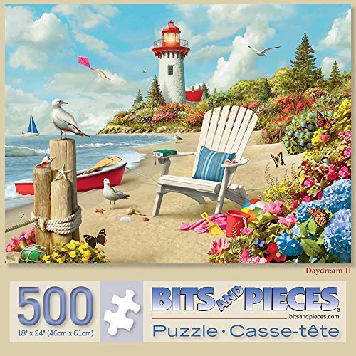 Bits and Pieces - 500 Piece Jigsaw Puzzle for Adults - Daydream II - 500 pc Beach Scene Jigsaw by Artist Alan Giana