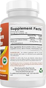 Best Naturals Calcium Citrate with Vitamin D-3 240 Tablets 240 Count view 6