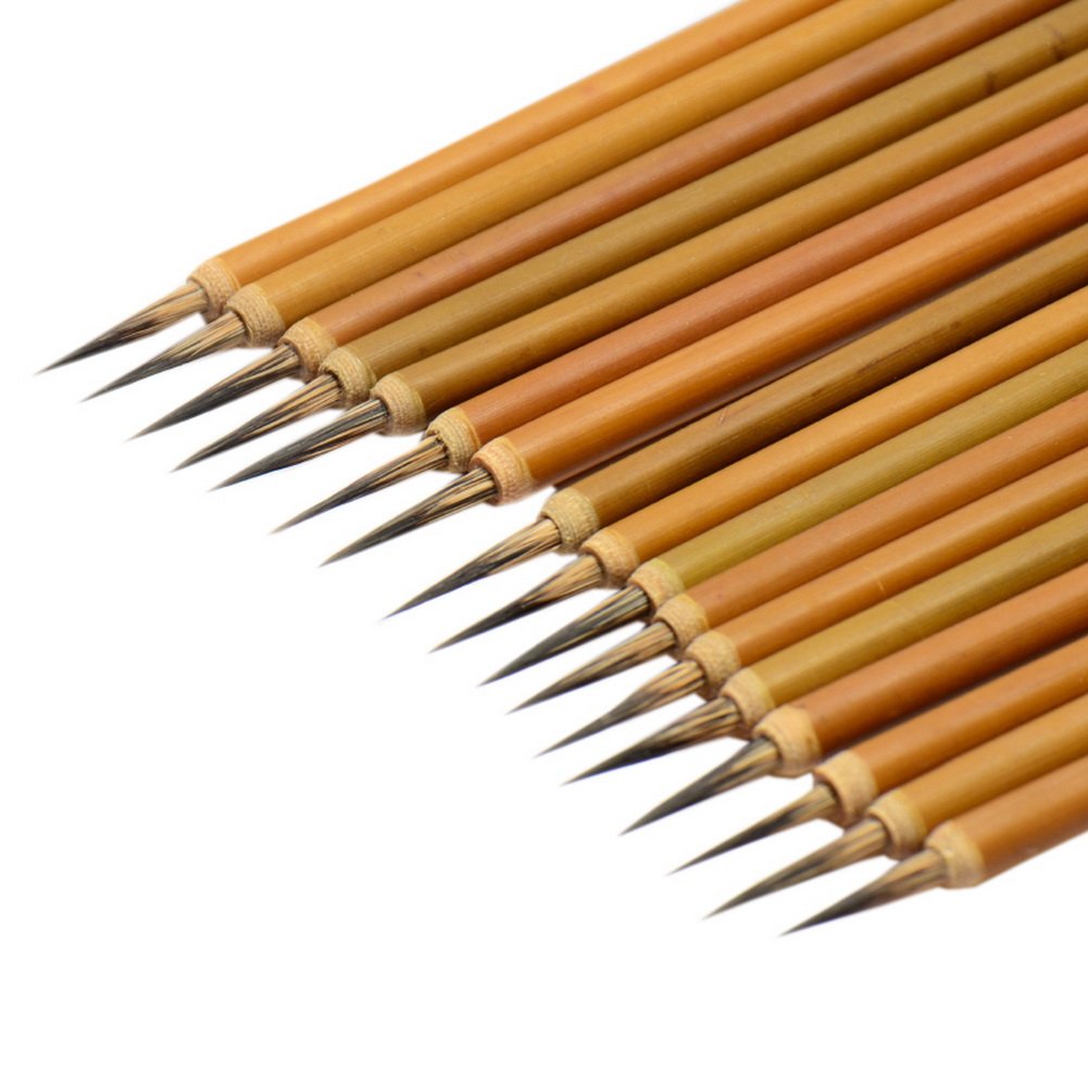 Chinese Painting Brushes Wholesale Extra Fine Line/Contour Brushes, 18 Pcs