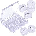 MOXYOY 25 Bobine Macchina Cucire - Set Con Scatola Plastica Trasparente