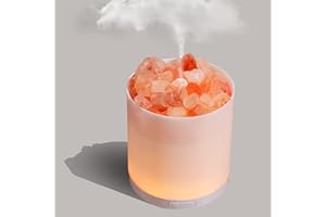 COOZMENT 2-in-1 Himalayan Salt Lamp & Ultrasonic Essential Oil Diffuser, Salt Lamp Diffuser,Humidification,Aromatherapy,USB Interface,7 Color Lights& Waterless Auto-Off.…