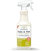 Wondercide - Flea, Tick & Mosquito Spray for Dogs, Cats, and Home - Flea and Tick Killer, Control, Prevention, Treatment - with Natural Essential Oils - Pet and Family Safe - Lemongrass 32 oz