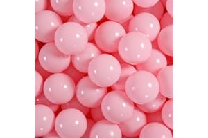 Heopeis Ball Pit Balls - 2.75inch Plastic Ball Play Balls BPA Free Phthalate Free Non-Toxic Play Balls for Children Ball Pit Party Brithday Ball Pool Tent,Light Pink, 50pcs.