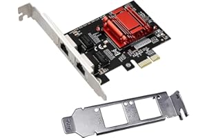 Cenroelon Dual-Port PCIe Gigabit Network Card 1000M PCI Express Ethernet Adapter with 82576 Two Ports LAN NIC Card