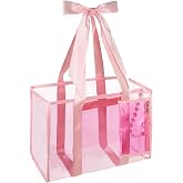 CLLTIV Jelly Tote Bag, Large Beach Tote Bag With Bow for Women | Beach Bag-Tote Bag for Women with Zipper Inner Pocket &amp; Detachable Bow&amp;Touchscreen Pouch, Large Shoulder Bag for Pool