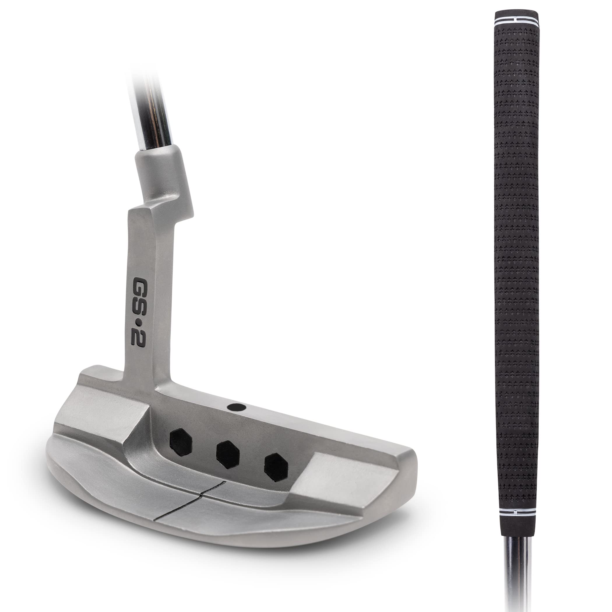 GoSports GS2 Tour Golf Putter - 34" Right-Handed Mallet Putter with Pistol Grip and Milled Face