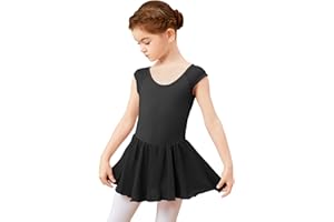 DanceDaily Girls Pink Ballet Leotard with Skirt(Toddler/Little/Big Girls)