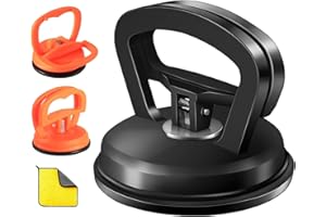 JONURMAFY Dent Puller,3 Pack Car Dent Puller,Dent Puller Suction Cup,for Cars Dent Repair,Screen,Glass,Tiles and Objects Moving (Black+Orange)