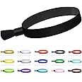 Comflora 100 Pcs Cloth Event Wristband, Disposable Wristbands for Events, Colored Wristbands Events,for Lightweight Concert,Club Entrance Wrist Strap Party Wristband Event (Color : Black)