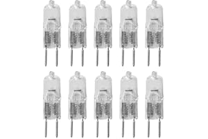 VSTAR GY6.35 12V 50W,GY6.35 JCD Halogen Light Bulb,GY6.35 Bi-Pin Based Bulb,Clear,10 Bulbs (50W)