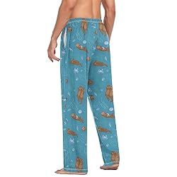 Ollabaky Sea Otters Shell Snail Pajama Pants Men