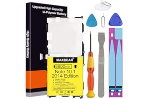 MAXBEAR 8800mAh 3.85V T8220E Tablet Replacement Battery for Samsung Galaxy Note 10.1 2014 Edition SM-P600 SM-P601 SM-P605 SM-P605V SM-P607T SM-T520 Series T8220C T8220K T8220U with Repair Tool Kit