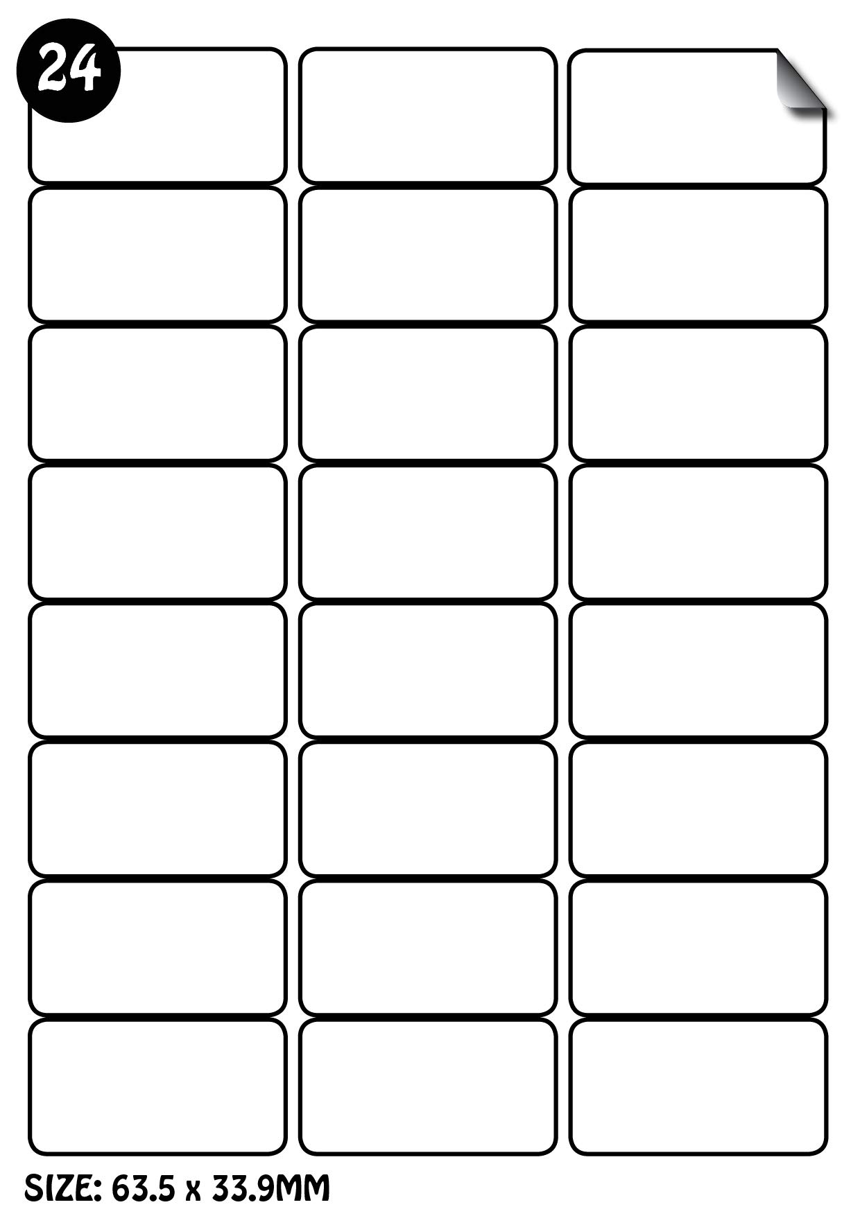 House of Card & Paper HCP607 A4 63.5 x 33 mm Computer Label (Pack of 100 Sheets)