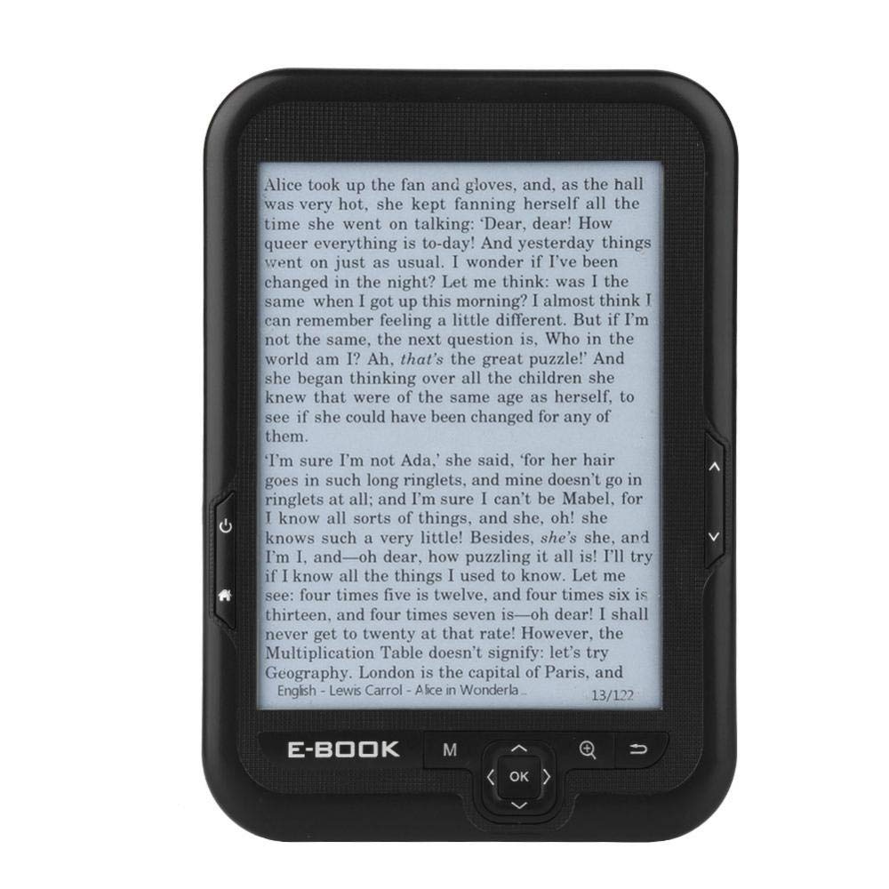 ASHATA E-book Reader, 6 inch E-reader, Electronic Support Font Zoom/Font Transform/Bookmark/Skip Page/Read Aloud(black, 8G)