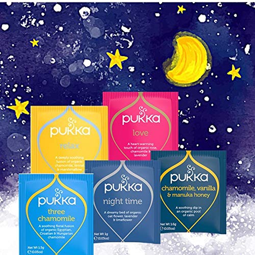 Blue Ribbon Pukka Tea Bags Sampler Assortment Variety Pack Gift Box