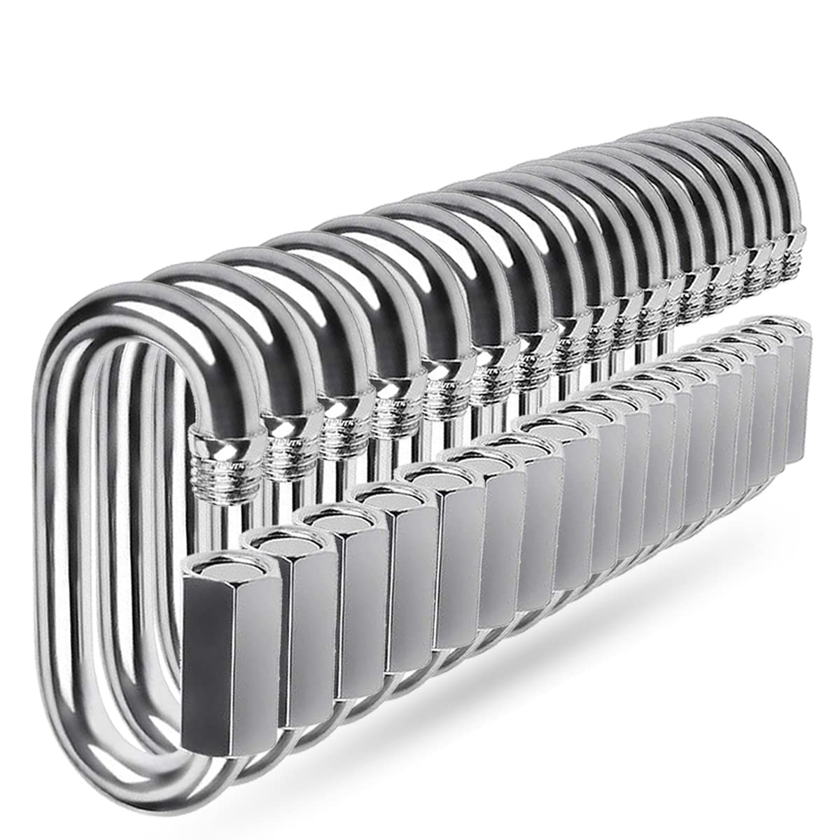 Quick Link, Ekunbuy 304 Stainless Steel Heavy Duty Locking Clips Chain Connector Repair Link Buckle for Swing Outdoor Camping — image 1