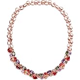 Necklaces for Women, Classic Multi Gemstones Silver Necklaces with Amethyst Garnet Morganite Peridot Women Jewelry