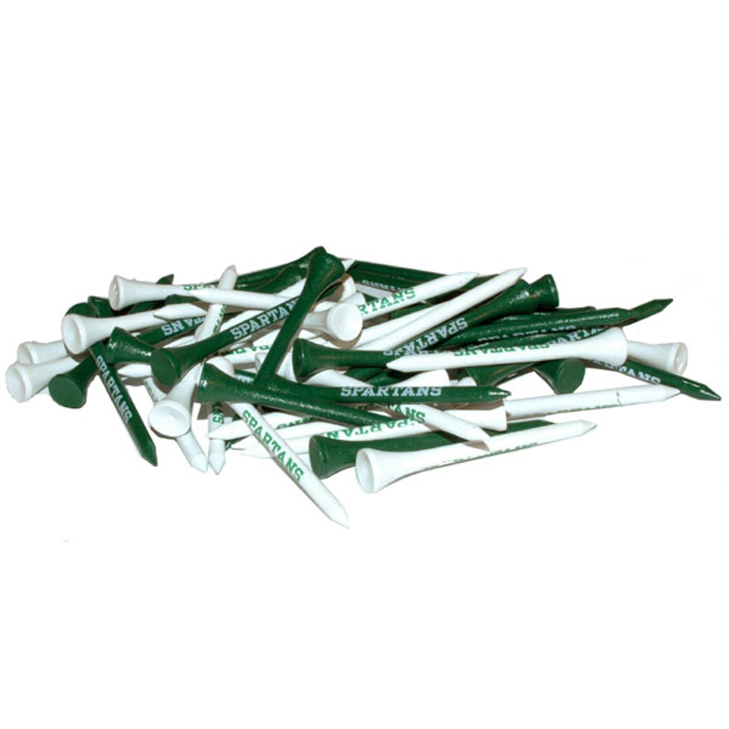 Team Golf NCAA Michigan State Spartans Pack Of 50 Golf Tees 2-3/4" Golf Tees, 50 Pack, Regulation Size, Multi Team Colors