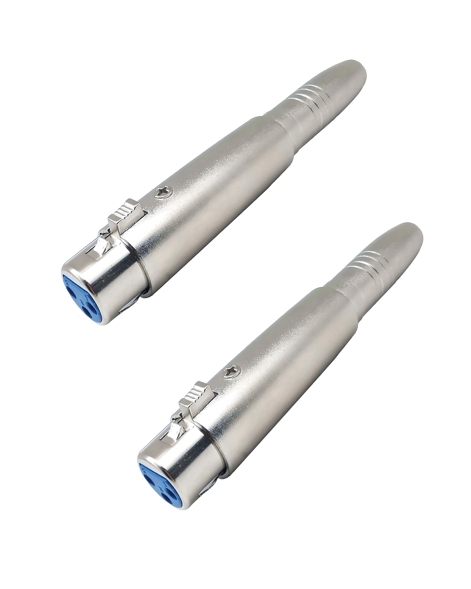 iYueMps 2Pack XLR to 1/4" Jack Adapter 3 pin XLR Female to 6.35mm Female Connector TS/TRS Jack Microphone Mixer Stereo Converter