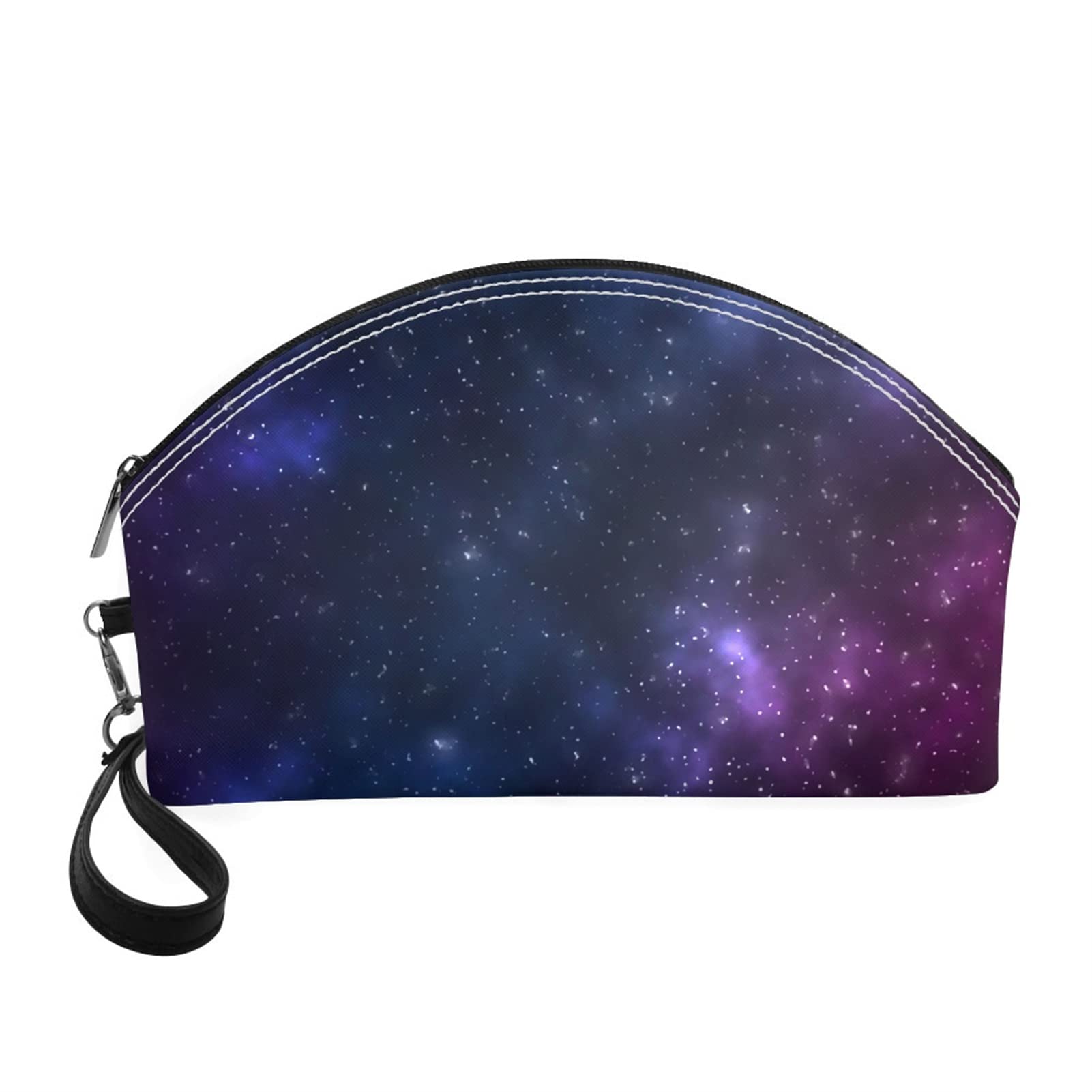 STUOARTE Starry Sky Printed Makeup Bags for Ladies, Pu Leather Small Cosmetic Bags, Casual Travel Brush Pouch Toiletry Wash Bags